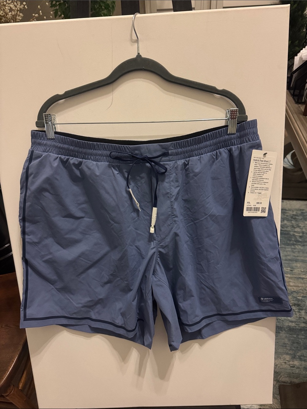Lululemon Hybrid Pool Men's Blue Shorts - Lightweight Quick-Dry NWT XXL